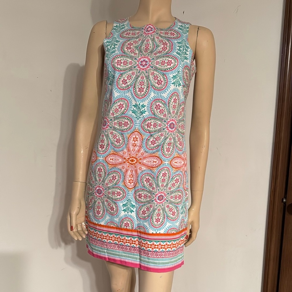 London Times Multicolored Sheath Mini Dress